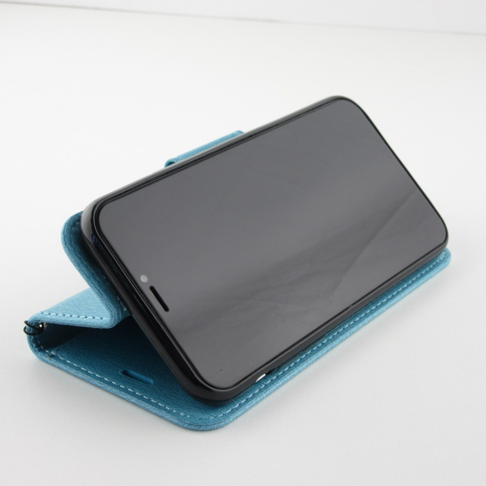 Fourre iPhone 11 Pro Max - Flip plume freedom - Bleu clair