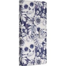 Hülle iPhone 12 / 12 Pro - 3D Flip Skull dunkelblau