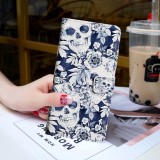 Hülle iPhone 12 / 12 Pro - 3D Flip Skull dunkelblau