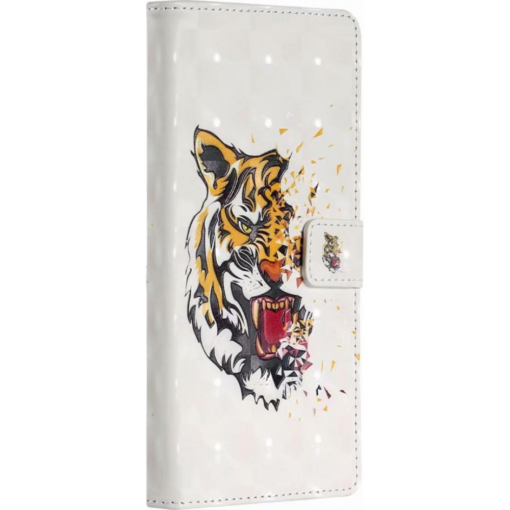 Fourre iPhone 12 / 12 Pro - 3D Flip Tête de tigre