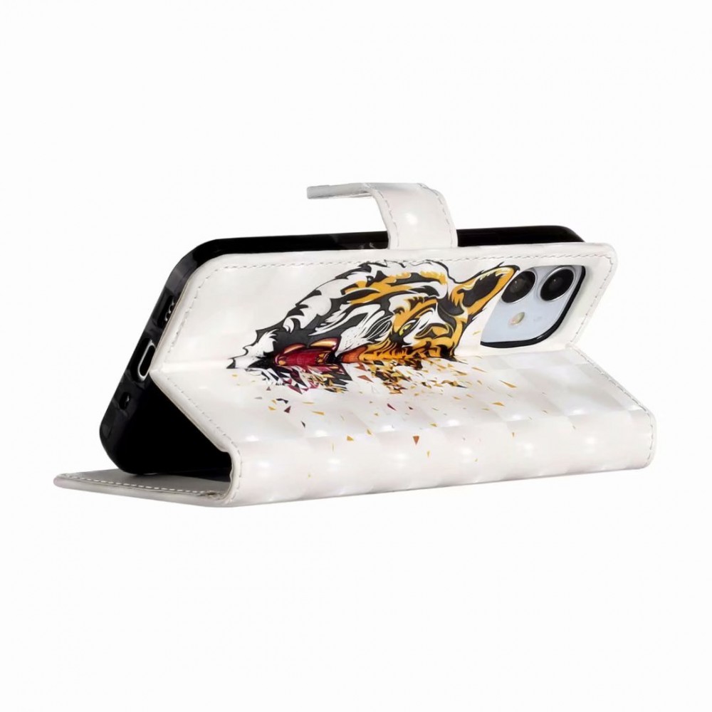 Fourre iPhone 12 / 12 Pro - 3D Flip Tête de tigre