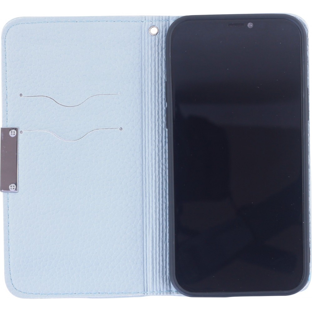 Hülle iPhone 12 / 12 Pro - Flip Magnet blau