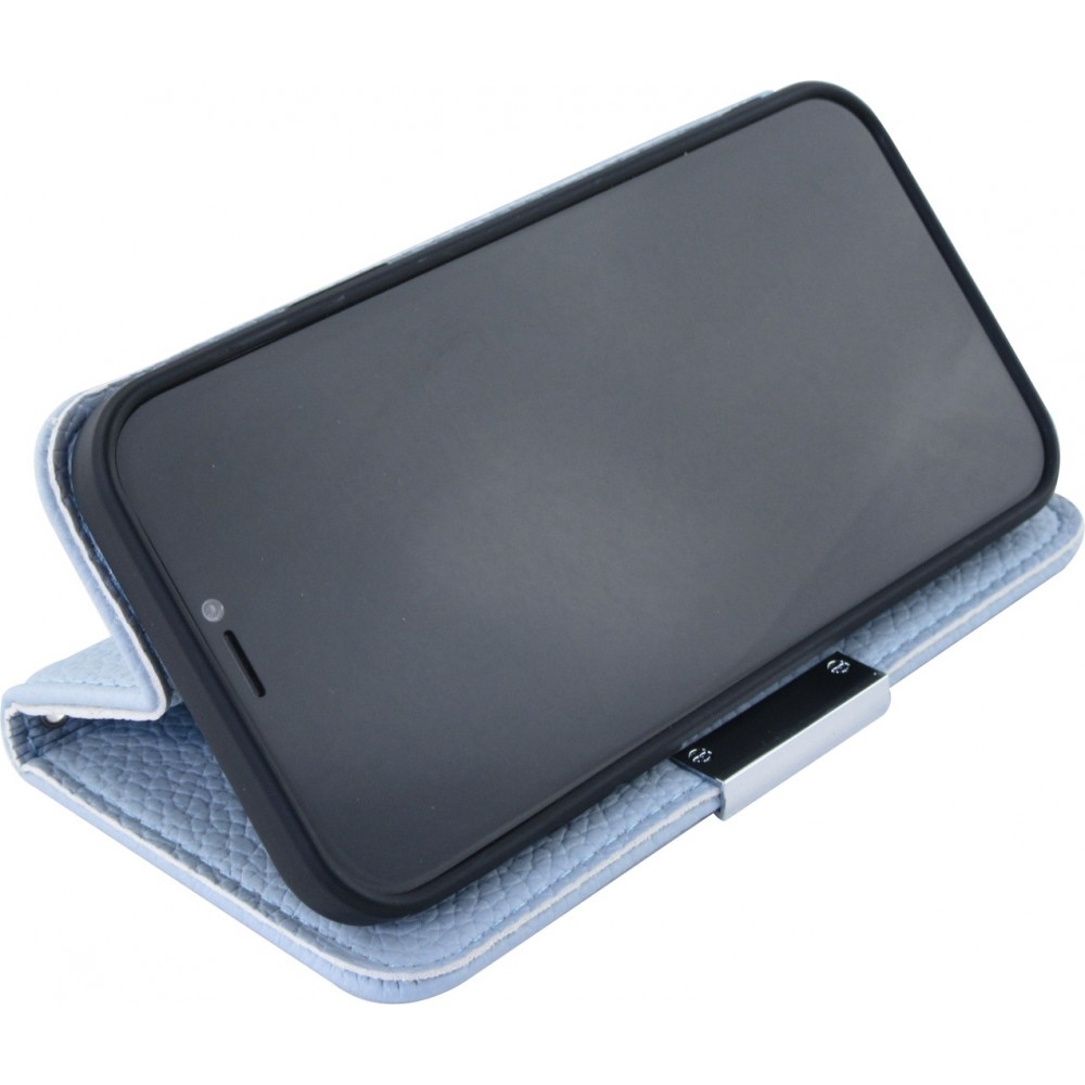 Hülle iPhone 12 / 12 Pro - Flip Magnet blau