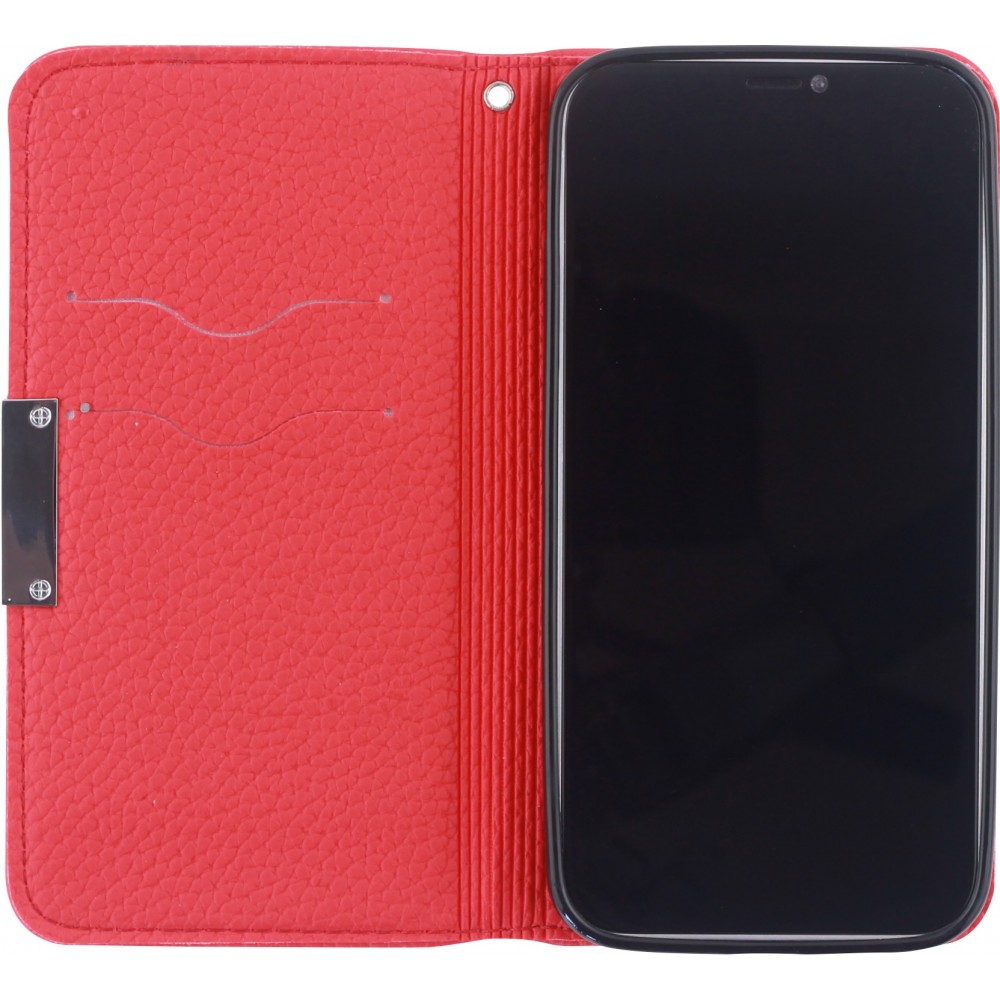 Hülle iPhone 12 / 12 Pro - Flip Magnet - Rot