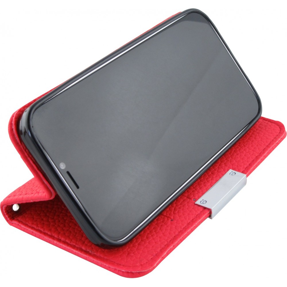 Hülle iPhone 12 / 12 Pro - Flip Magnet - Rot
