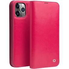 Hülle iPhone 12 Pro Max - Qialino Flip Echtleder - Rosa