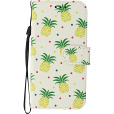 Fourre iPhone 12 / 12 Pro - Flip ananas pattern