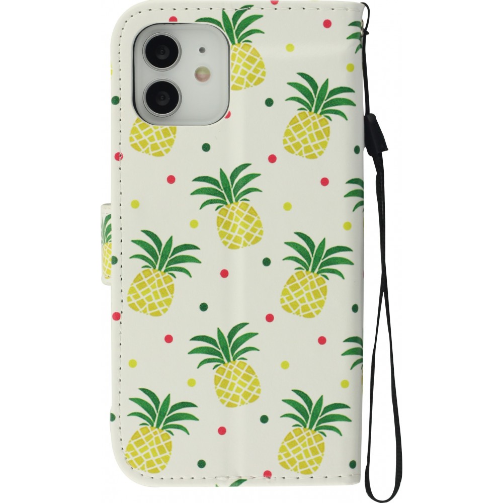 Hülle iPhone 11 - Flip ananas Muster