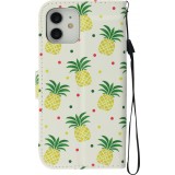 Fourre iPhone 11 - Flip ananas pattern