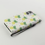 Fourre iPhone 12 / 12 Pro - Flip ananas pattern