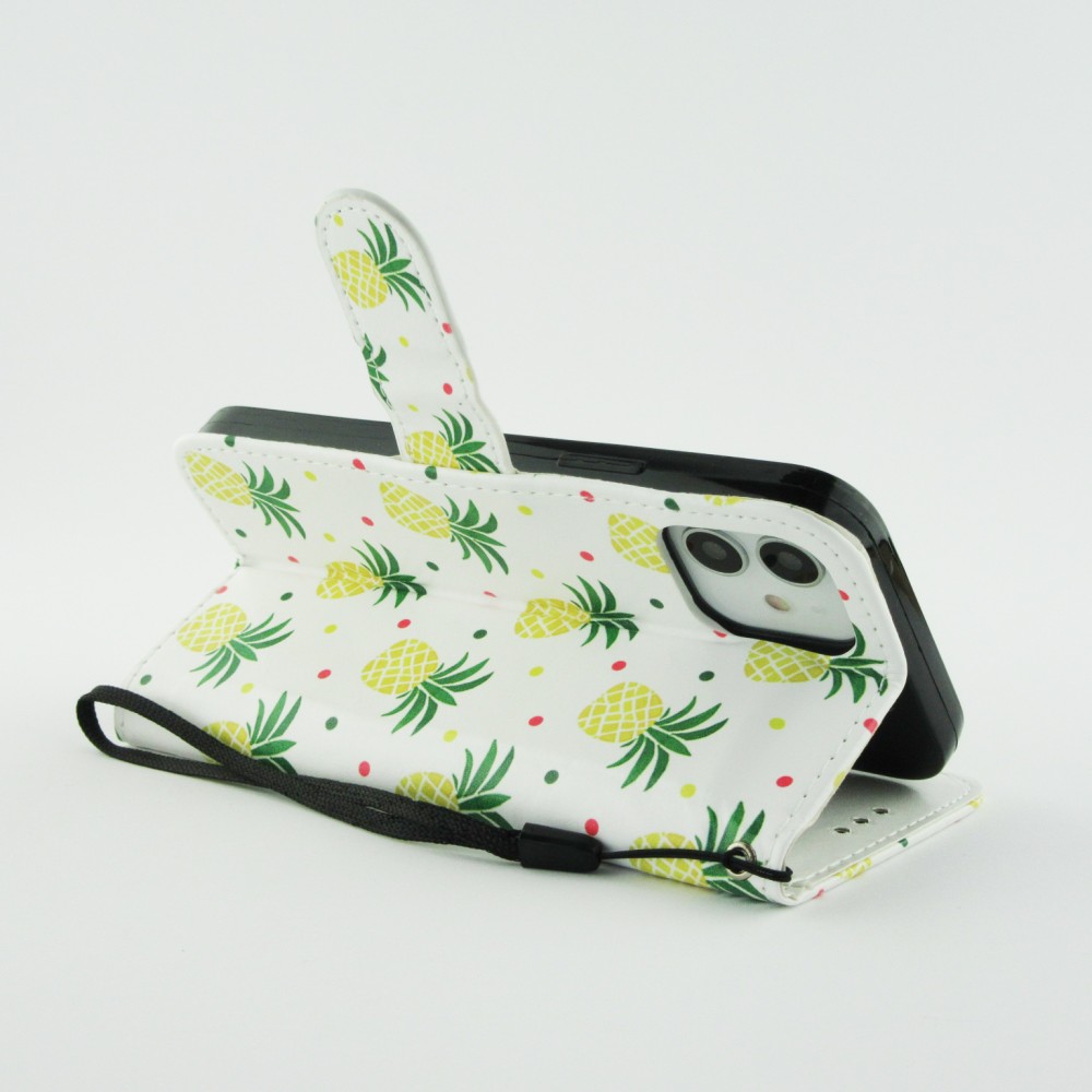 Fourre iPhone 11 - Flip ananas pattern