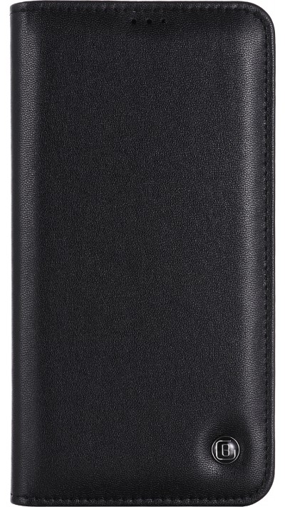 Fourre iPhone 12 / 12 Pro - GEBEi Kala séries luxe en cuir véritable, porte-cartes, support vidéo - Noir