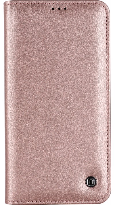 Fourre iPhone 12 / 12 Pro - GEBEi Kala séries luxe en cuir véritable, porte-cartes, support vidéo - Rose