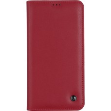 iPhone 12 / 12 Pro Case Hülle - GEBEi Kala Serie Luxus in echtem Leder, Kartenhalter, Videohalter - Rot