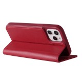 iPhone 12 / 12 Pro Case Hülle - GEBEi Kala Serie Luxus in echtem Leder, Kartenhalter, Videohalter - Rot