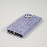 Fourre iPhone 13 Pro Max - Premium Flip Wallet caoutchouc motif oriental avec fermeture aimantée - Violet clair