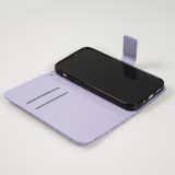 Fourre iPhone 13 Pro Max - Premium Flip Wallet caoutchouc motif oriental avec fermeture aimantée - Violet clair