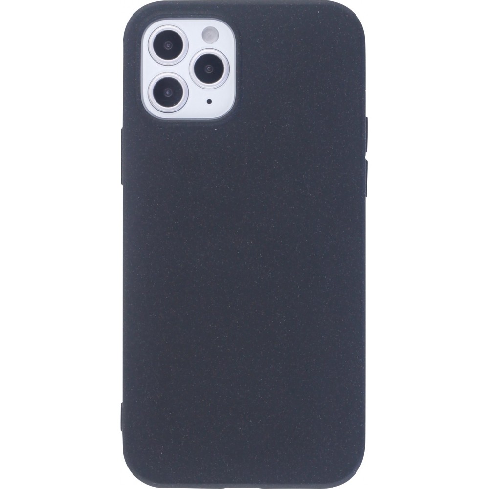 iPhone 13 Pro Max Case Hülle - Silikon Mat Rau - Schwarz