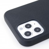 iPhone 13 Pro Max Case Hülle - Silikon Mat Rau - Schwarz