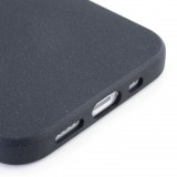 iPhone 13 Pro Max Case Hülle - Silikon Mat Rau - Schwarz