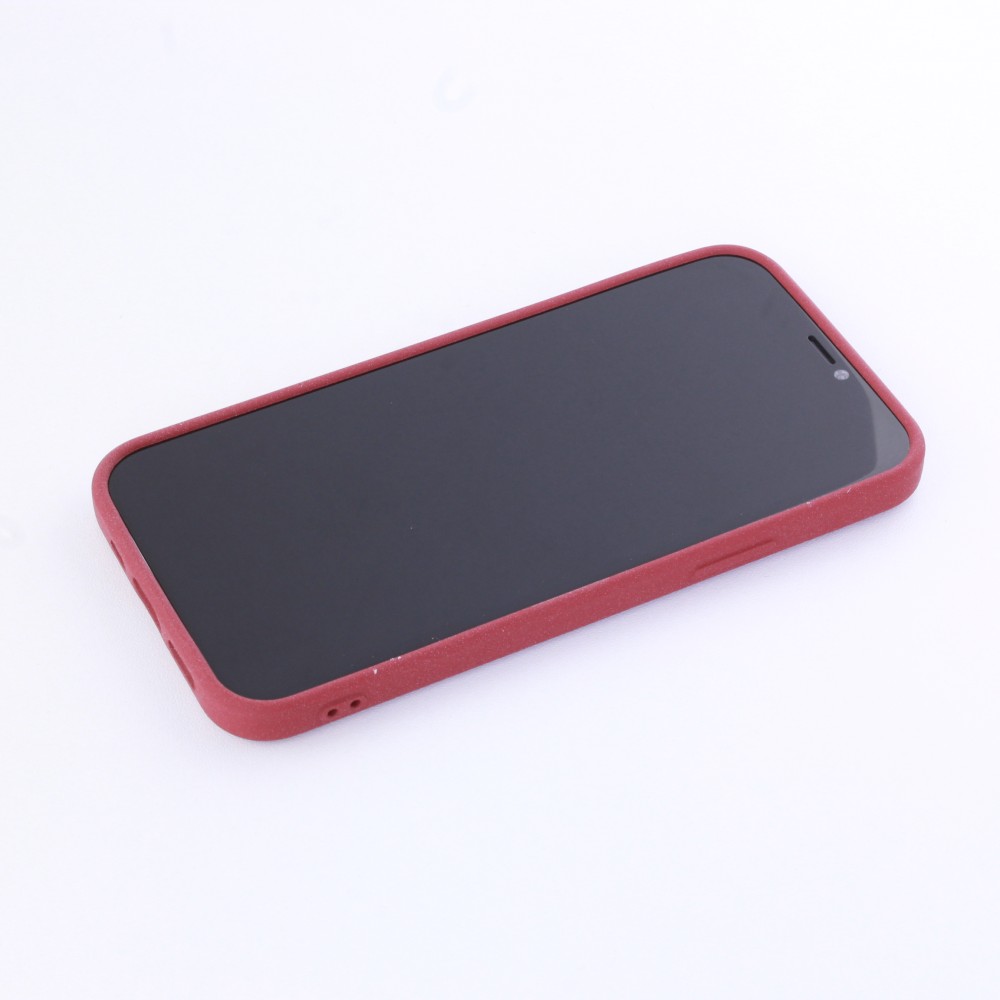 iPhone 13 Pro Max Case Hülle - Silikon Mat Rau - Rot