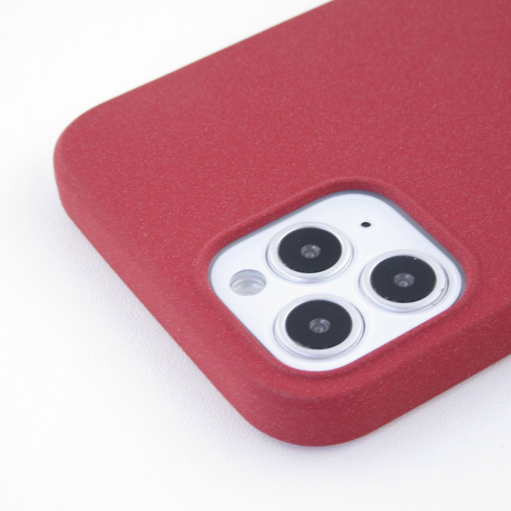 iPhone 13 Pro Max Case Hülle - Silikon Mat Rau - Rot