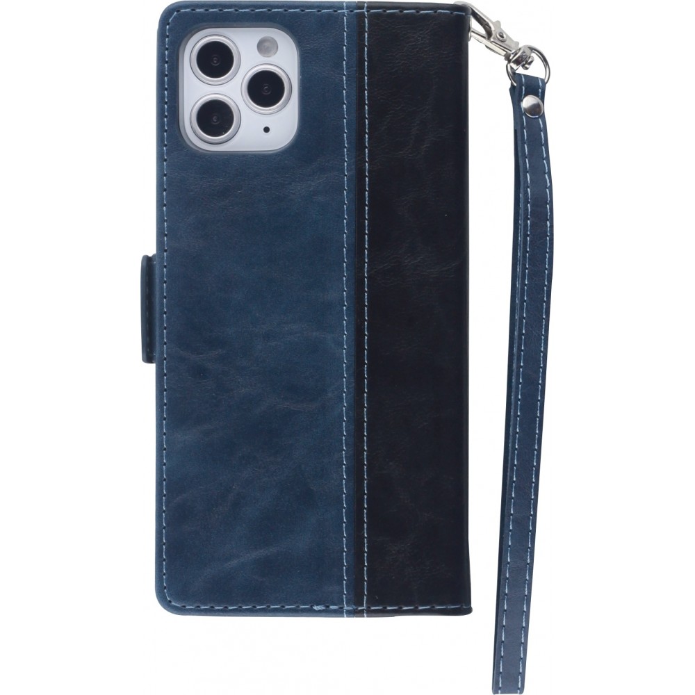 Fourre iPhone 12 Pro Max - Wallet Duo noir - Bleu