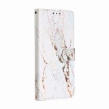 Hülle iPhone 11 - Flip Marble - Weiss