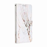 Hülle iPhone 13 - Flip Marble - Weiss