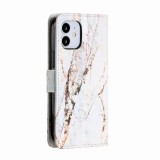 Hülle iPhone 13 - Flip Marble - Weiss