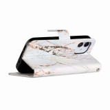 Fourre iPhone 13 - Flip Marble - Blanc
