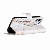 Fourre iPhone 13 Pro - Flip Marble - Blanc