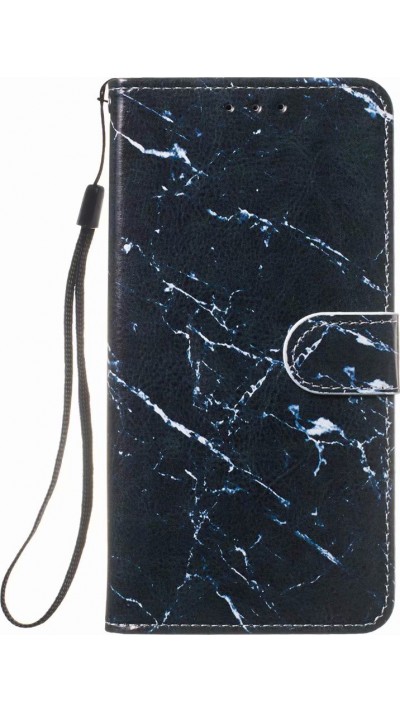 Fourre iPhone 7 / 8 / SE (2020, 2022) - Flip Marble - Noir