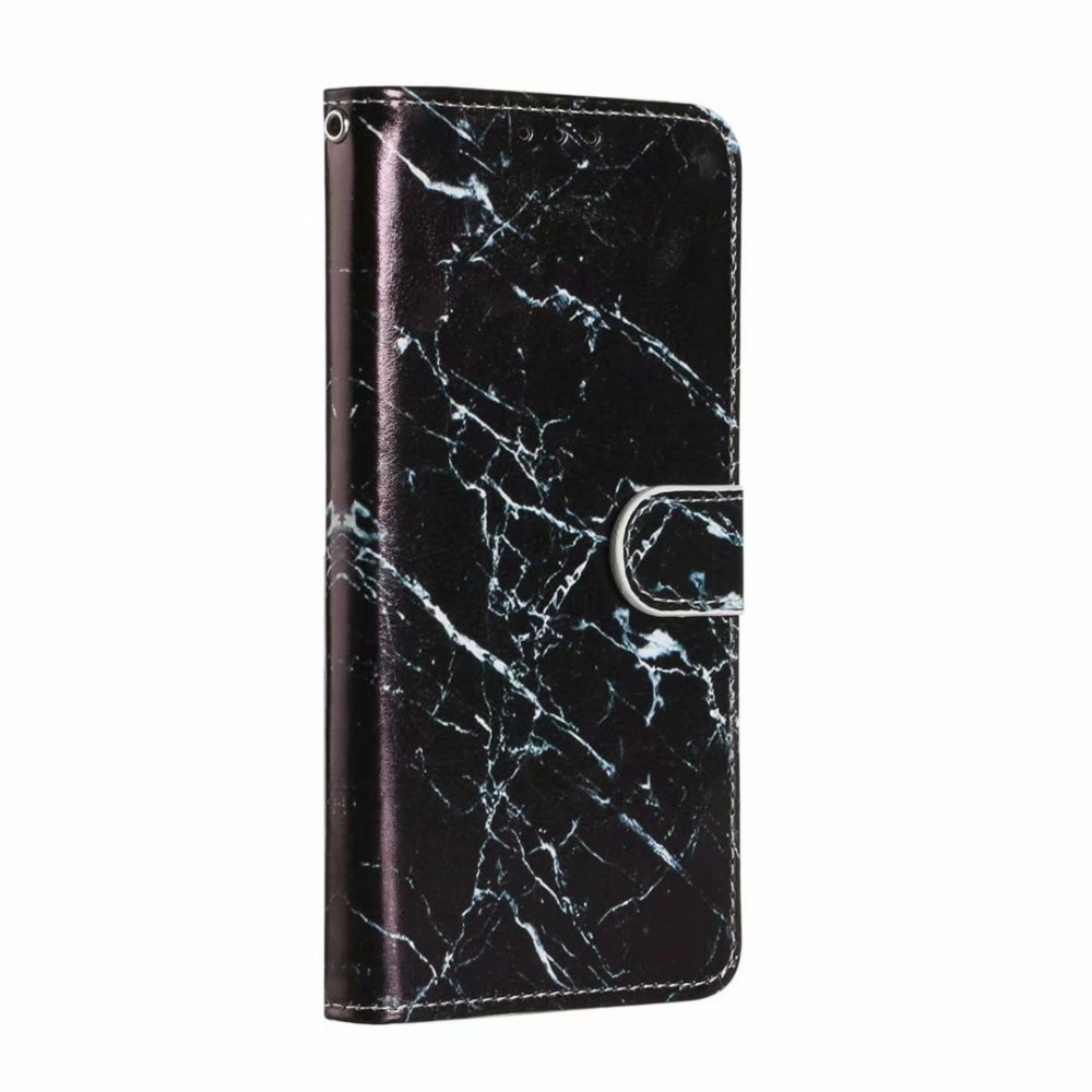 Fourre iPhone 11 - Flip Marble - Noir