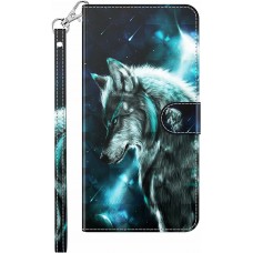 Fourre iPhone 13 - 3D Flip Wolf Universe