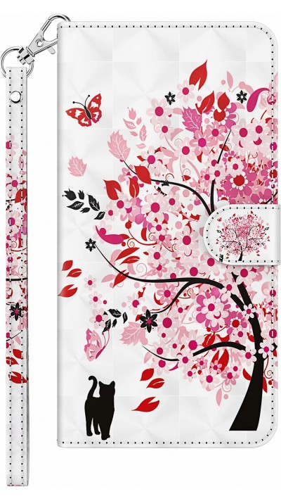 Fourre iPhone 13 - 3D Flip arbre en fleur