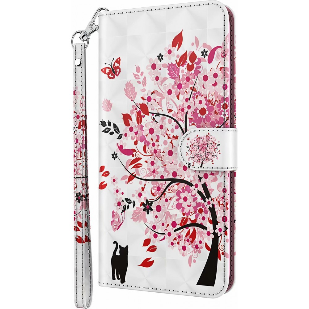 Fourre iPhone 13 Pro - 3D Flip arbre en fleur