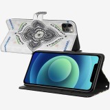 Fourre iPhone 12 / 12 Pro - 3D Flip mandala - Blanc