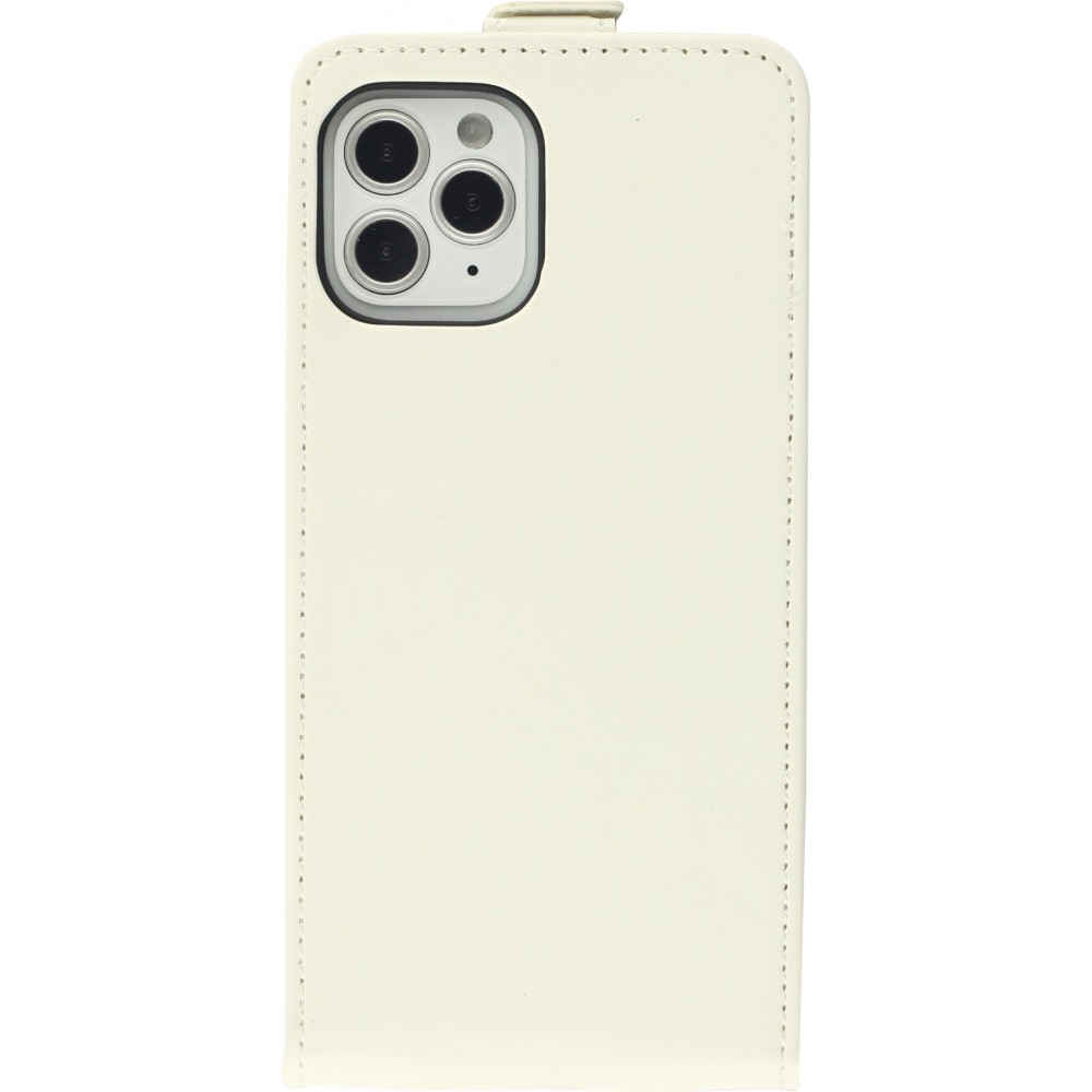 Fourre iPhone 12 Pro Max - Vertical Flip - Blanc