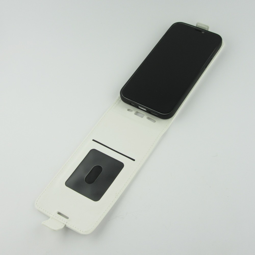 Hülle iPhone 11 Pro - vertikal Flip - Weiss