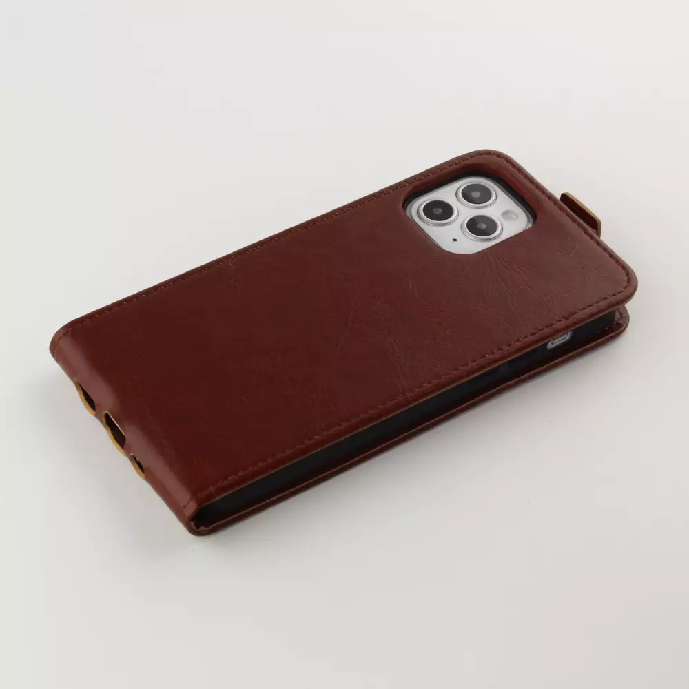 Fourre iPhone 11 Pro - Vertical Flip - Brun