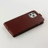 Fourre iPhone 11 Pro - Vertical Flip - Brun