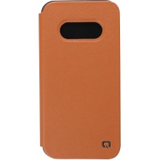 iPhone 12 mini Case Hülle - Qialino Window Flip Echtleder - Braun