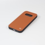 Fourre iPhone 13 mini - Qialino Window Flip cuir véritable - Brun