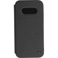 iPhone 13 mini Case Hülle - Qialino Window Flip Echtleder - Schwarz