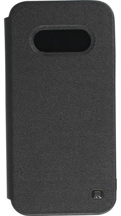 Fourre iPhone 13 mini - Qialino Window Flip cuir véritable - Noir