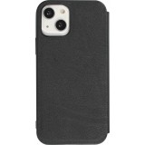 iPhone 13 mini Case Hülle - Qialino Window Flip Echtleder - Schwarz