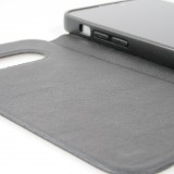 Fourre iPhone 13 mini - Qialino Window Flip cuir véritable - Noir