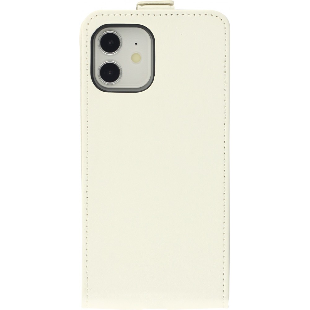 Fourre iPhone 11 - Vertical Flip - Blanc