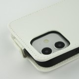 Fourre iPhone 12 mini - Vertical Flip - Blanc